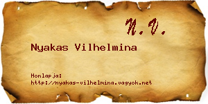 Nyakas Vilhelmina névjegykártya